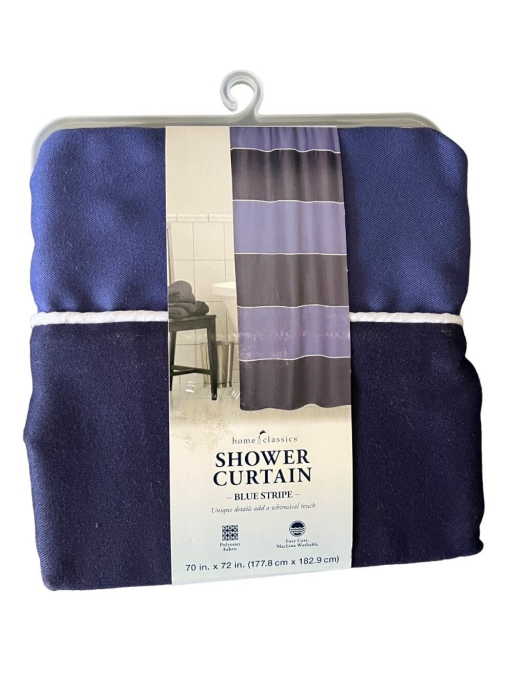 Home Classics Blue Stripe Shower Curtain